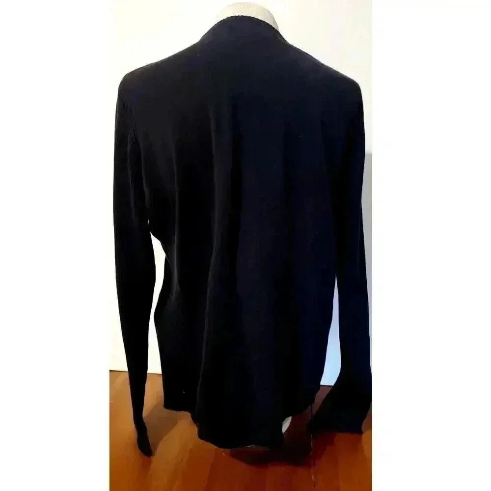 Tommy Hilfiger %100 cotton sweater womens size extra large black nautical - Picture 4 of 6